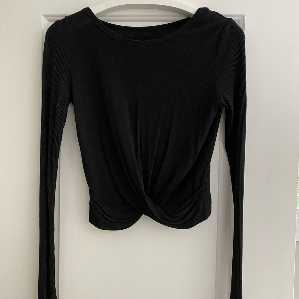alo long sleeve twistfront top